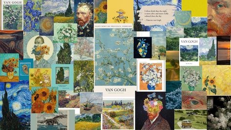 Van Gogh 💫 Van Gogh Sunflowers Wallpaper Laptop, Van Gogh Computer Wallpaper, Van Gogh Aesthetic Wallpaper Desktop, Van Gogh Pc Wallpaper, Van Gogh Wallpaper Desktop, Van Gogh Desktop Wallpaper, Wallpaper Pc High Quality, Van Gogh Wallpaper Laptop, Van Gogh Wallpaper Aesthetic