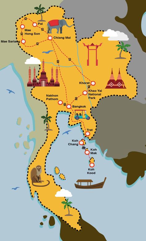 Map Of Thailand, Thailand Map, Travel Maps, Peta, Thailand Travel, Thailand, Map, Travel