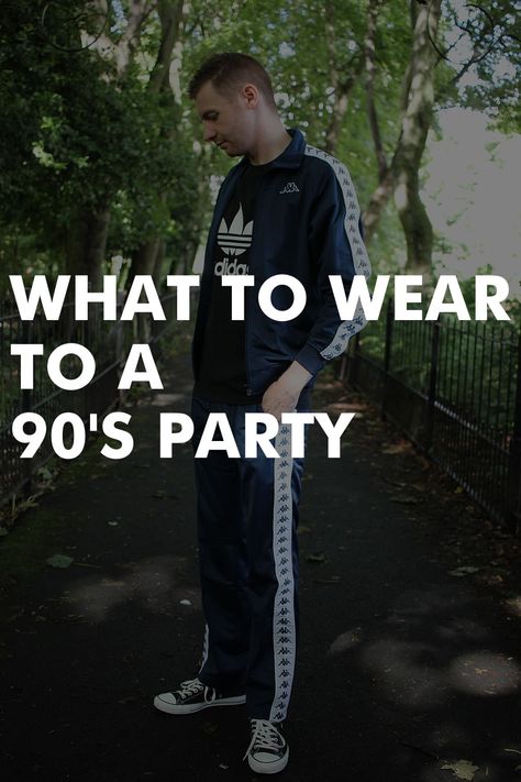 What To Wear To A 90's Party - Outfit Ideas & 90's clothing brands you need to wear #90sfashion #90sstyle #90sfashiontrends 90s Themed Outfits For Men, 90s Theme Party Outfit Costume Ideas Men, Man 90s Outfit, 90s Party Men Outfit, 90s Rock Fashion Men Style, 90s Costume Ideas Men, Mens 90s Outfits Party, 90s Outfits For Men, 90 Fashion Men The 90s