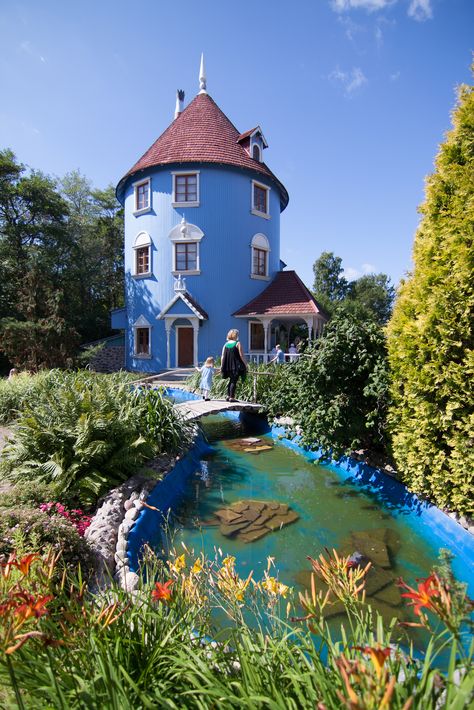 Moomin House, Naantali, Finland ✯ ωнιмѕу ѕαη∂у Moomin Theme Park, Finland Architecture, Finnish Architecture, Finland House, Moomin House, Finnish House, Moomin Valley, Tove Jansson, Cute House