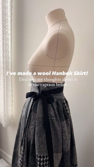 Felt Skirt Pattern, Hanbok Skirt Sewing Pattern, Hanbok Skirt Pattern, Wool Skirt Sewing Pattern, Winter Skirt Pattern, Wool Skirt Pattern, Pleated Pants Pattern, Hanbok Skirt, Wool Wrap Skirt