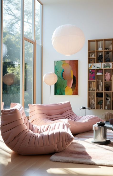 Canapé Togo de Ligne Roset, le fauteuil légendaire de Michel Ducaroy Togo Sofa Living Room, Togo Chair, Ligne Roset Togo, Living Colors, Michel Ducaroy, Togo Sofa, Open Plan Living Room, Living Room Organization, Sopot