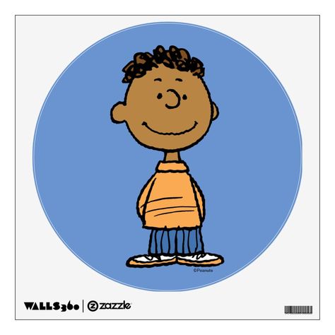 Franklin Smiling Wall Decal Size: 12"x12". Gender: unisex. Age Group: adult. Pattern: check. Franklin Peanuts, Charlie Brown Snoopy, Snoopy Quotes, Comic Characters, Snoopy Love, Classic Comics, Ipad Art, Peanuts Gang, Cute Characters