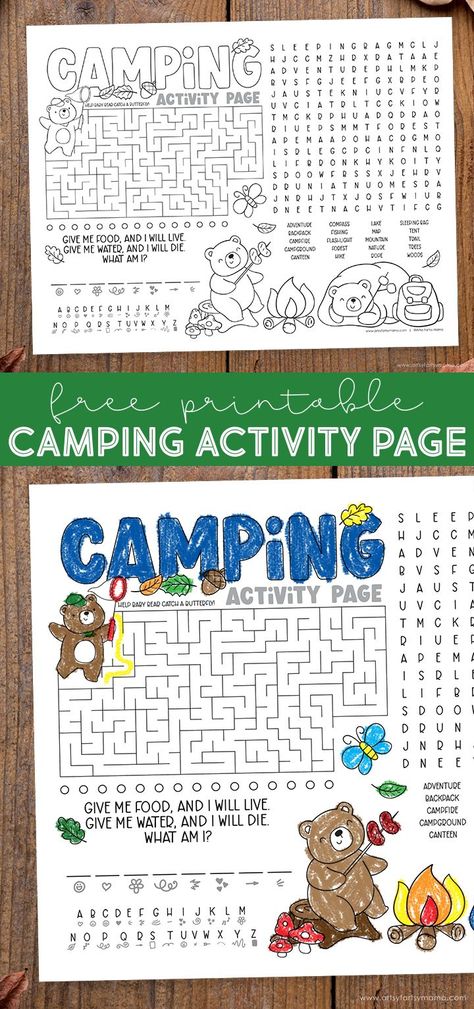 Math Camping Activities, Summer Camp Printables, Camping Printables, Camping Activity, Summer Camp Themes, Camp Read, Camping Coloring Pages, Camping Classroom, Camping Activities For Kids