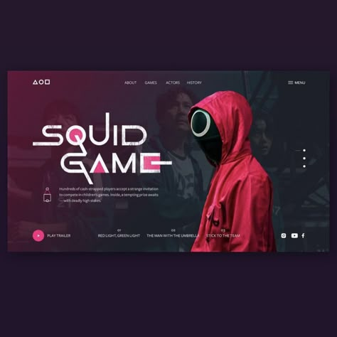 Game Website Design, Figma Design Ideas, Game Presentation, Website Homepage Design, Movie Websites, Netflix Poster, Food Web Design, Instagram Design Creative, Church Poster Design