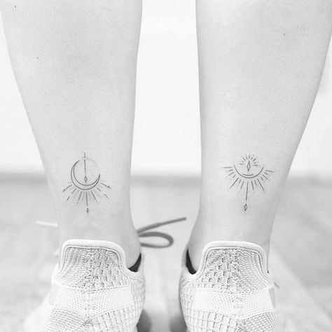 Celestial Achilles Tattoos Back Of Ankle Tattoo, Ornamental Tattoos, Luna Tattoo, Moon Sun Tattoo, Tattoos Instagram, Ankle Tattoos For Women, Ankle Tattoos, Moon Designs, Sweet Tattoos