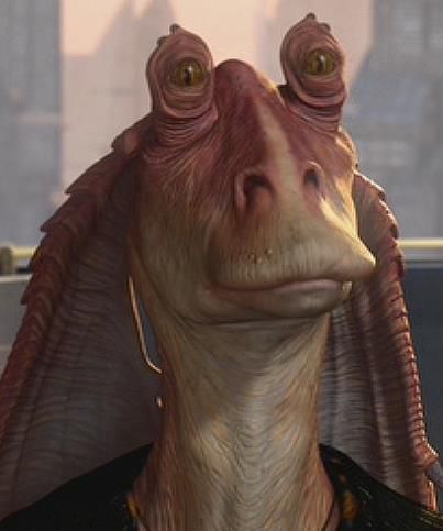 Jar Jar Binks Jaja Binks, Jarjar Binks, Star Wars Jar Jar, Underwater City, The Phantom Menace, Character Profile, Star Wars Memes, Star Wars Episodes, Dc Heroes