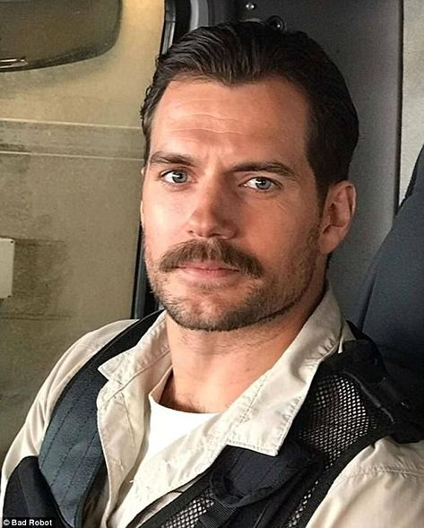 Mustache memos: According to the mustache, the Superman actor had fallen asleep leaving th... Bart Styles, Handlebar Mustache, Love Henry, Mustache Styles, Henry Williams, Mustache Men, Moustaches, Mission Impossible, Man Of Steel