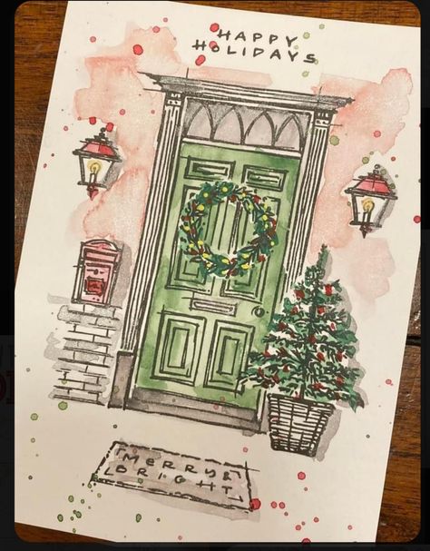 Christmas Gifts Drawing, Tree Craft Ideas, Christmas Wallpaper Aesthetic, Carcase Iphone, Aesthetic Tree, Christmas Cards Drawing, Christmas Sketch, Gifts Drawing, Gift Painting