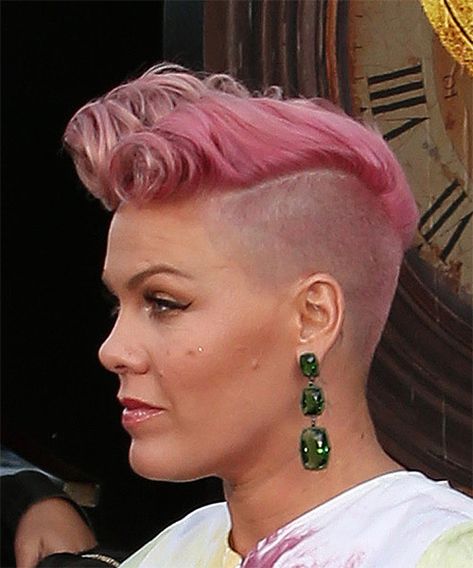 Found on Bing from www.thehairstyler.com Pink's Hairstyle, Pink Haircut Singer 2023, Mowhak Hairstyle For Women Curly, P Nk Hairstyles Faux Hawk, Curly Pixie Mohawk, Pink Haircut Singer, Singer Pinks Hairstyles, Singer Pink Hairstyles, Hairstyles Alternative