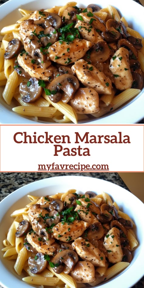 Easy Chicken Marsala Pasta for a Perfect Dinner Chicken Marsala Sauce, Cooking For Him, Marsala Pasta, Chicken Marsala Pasta, Easy Chicken Marsala, Chicken Marsala Easy, Pasta At Home, Marsala Sauce, Beef And Pork Recipes