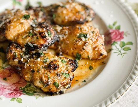 Easy Lemon Garlic Parmesan Chicken for Two Easy Lemon Garlic Parmesan Chicken, Garlic Parmesean Chicken, Lemon Garlic Parmesan Chicken, Chicken For Two, Baked Lemon Chicken, The English Kitchen, Chicken Drumstick Recipes, English Kitchen, Garlic Parmesan Chicken