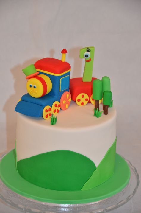 Bob The Train Birthday Party Ideas, Bob The Train Cake, Train Birthday Party Cake, First Bday Theme, Train Birthday Ideas, Train Birthday Party Decorations, Bob The Train, Basketball Party Favors, Second Birthday Cakes