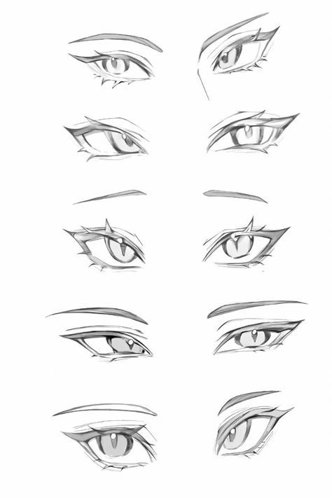 Anime Eyes Sketch Drawing Reference, Anime Eyes Drawing Reference Easy Sketch, Anime Eyes Drawing Step By Step, How To Make Anime Eyes, Anime Eyes Sketch Easy, Different Eye Drawings, How To Draw Eyes Easy Step By Step Anime, How To Draw Anime Eyes Step By Step Easy, Eye Anime Reference