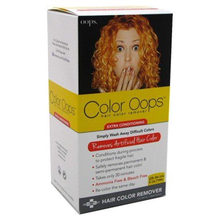 Color Oops Hair Color Remover Extra Conditioning 1 Each (Pack of 6), Multicolor Best Hair Color Remover, Hair Color Removers, Types Of Hair Color, Hair Dye Removal, Hair Color Remover, Conditioning Hair, Colour Remover, Semi Permanent Hair Color, Copper Hair Color