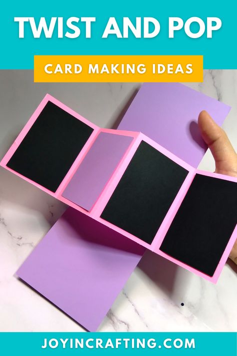 card making ideas Pop And Twist Card Template, Pop Up Card Templates Free Printable, How To Make A Pop Up Card, Popup Card Template, Pop Up Template, Foldable Templates, Foldables Templates, Bendy Cards, Popup Cards