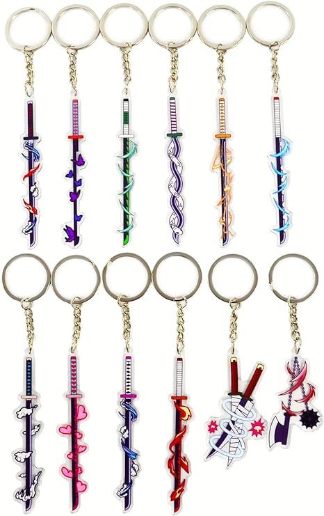 Acrylic Anime Keychain, 9Pcs Metal Katana Key chain, Rengoku Sword Keychain Merch Set Anime Keychains, Anime Keychain, Easy Diy Room Decor, Diy Room, Anime Stuff, Key Chains, Room Diy, Diy Room Decor, Key Chain