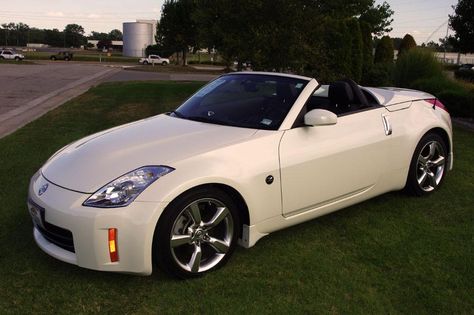 Nissan Convertible, 350z White, 350z Convertible, Nissan 350z Convertible, 350z Roadster, Nissan 350z Roadster, White Convertible, Nissan Z Cars, Car Rims