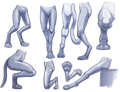 Wolf Hind Legs Reference, Cat Hind Leg Reference, Digitigrade Legs Drawing Poses, Leg Shading Reference, Digi Legs Drawing, Anthro Leg Reference, Fox Legs Drawing, Animal Leg Drawing, How To Draw Goat Legs On Humans