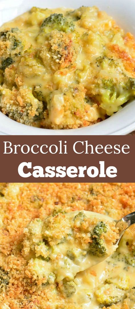 Broccoli Cheese Casserole is one of the best side dishes ever created. It's a comforting, cheesy, and easily made with broccoli, cheese sauce, and buttery Panko topping. #sidedish #broccoli #cheesy #casserole #thanksgiving #holidaydinner Broccoli Cheese Sauce, Broccoli Cheese Casserole Recipe, Casserole Thanksgiving, Cheese Sauce For Broccoli, Cheesy Broccoli Casserole, Casserole Side Dishes, Thanksgiving Side Dishes Easy, Broccoli Cheese Casserole, Easy Broccoli