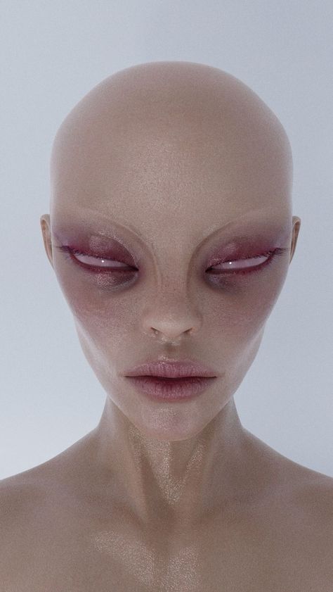 Alien Skin Texture, Aliencore Fashion, Alien Prosthetic Makeup, Alien Invasion Aesthetic, Alien Texture, Animation Story Board, Bust Reference, Neutral Poses, Siren Oc