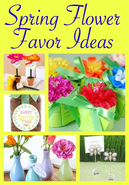 Spring Flower Favor Ideas - Thrifty Jinxy Spring Favors Ideas, Garden Club Party Favors, Flower Theme Party Favors, Spring Party Favors For Women, Table Favors For Spring Luncheon, Spring Party Themes For Women, Garden Party Favors For Adults, Spring Fling Party Ideas For Adults, Spring Party Favors