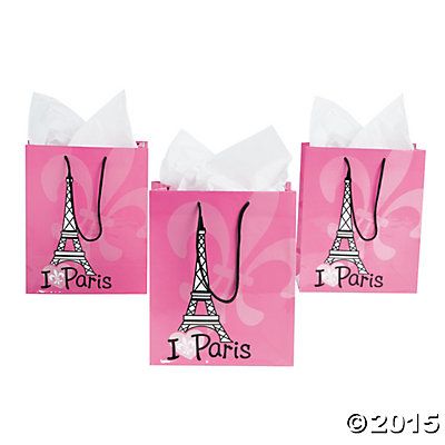 Medium Perfectly Paris Gift Bags Paris Party Decorations, Parisian Party, Paris Birthday Parties, Paris Gifts, Paris Theme Party, Paris Birthday, Paris Party, Pink Poodle, I Love Paris