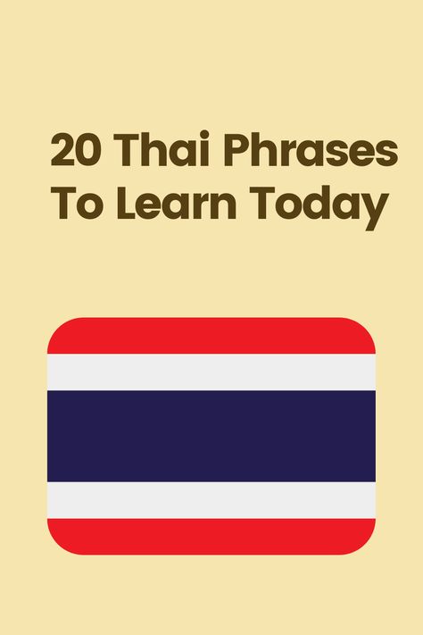 Thai is an amazing and beautiful language. If you're planning on traveling to Thailand or just want to be able to communicate with the locals, then check out these 20 essential phrases. They'll help you get by in everyday situations and make your trip that much more enjoyable! Thai Language Learning, Thai Phrases, Learn Thai, Thai Language, Common Phrases, How To Say, Foreign Languages, Expressing Gratitude, Language Learning