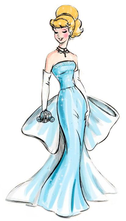 Would love to make this!!! The mini carriage clutch it too cute and I love the pale blue with sparkle!!! Concept Art Disney, Disney Divas, Disney Princess Fashion, Disney Fairies, Disney Princess Art, Princess Art, Tinker Bell, Disney Stuff, Disney Dream