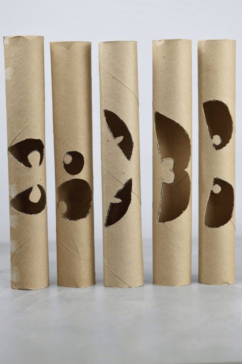 Who's been hording paper towel and toilet paper rolls? Now is your chance to use them and make some Halloween Glowing Eyes with this easy craft tutorial! #halloween #craft #tutorial #halloweencraft #halloweendecor Things To Do With Paper Towel Rolls, Paper Towel Halloween Crafts, Toilet Paper Roll Crafts For Halloween, Paper Towel Roll Halloween Crafts, Diy Toilet Paper Roll Crafts Halloween, Tp Roll Halloween Crafts, Halloween Paper Towel Roll Crafts, Halloween Decorations Toilet Paper Rolls, Halloween Crafts Toilet Paper Rolls