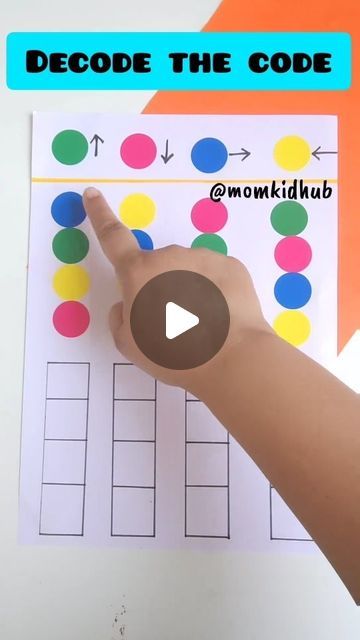 Coding Activity For Kids, Coding Games For Kids, Easy Kids Activities At Home, Coding Activities For Preschoolers, Brain Boosting Activities For Kids, Easy Activities For Kids At Home, Brain Activities For Kids, Preschool Coding, Pencil Grasp Activities