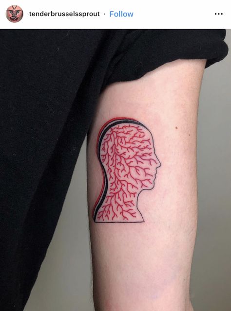 central nervous system red tattoo 😛 Nervous System Tattoo, Brain Tattoo, Red Tattoo, Red Tattoos, Central Nervous System, Nervous System, Triangle Tattoo, Geometric Tattoo, Tattoos