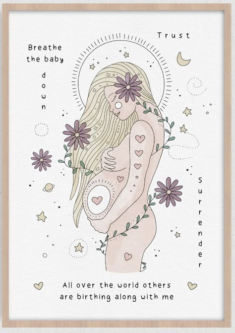 Birth Motivation, Midwife Art, Midwifery Quotes, Spiritual Midwifery, Birth Giving, Doula Care, Positive Birth, Pregnancy Affirmations, Birth Art