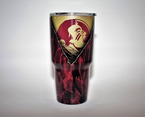 Custom Painted Yeti Tumbler   Seminoles Yeti FSU cup FSU gifts FLorida state gift seminoles gift gra Fsu Tumbler Cups, Seminoles Tumbler, Yeti Tumbler, Tumbler Cups Diy, Custom Painted, Florida State, Tumbler Cups, Custom Paint, Shot Glass