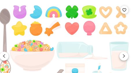 Bid Day Lucky Charms, Lucky Charms Wallpaper, Lucky Charms Painting, Lucky Charms Background, Lucky Charms Cereal Drawing, Lucky Charms Shapes, Cute Coffee Cups, Lucky Charm, Birthday Banner