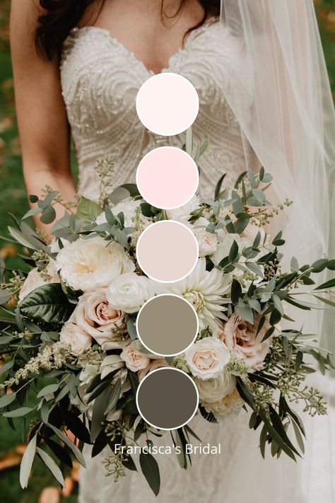 If you are looking for ideas to help you create your wedding color palette, then check out these beautiful pink wedding color ideas to help inspire you!! | Wedding theme | Wedding theme ideas | Wedding colors | Wedding color ideas | Wedding theme | Spring wedding color ideas | Summer wedding color ideas | Fall wedding color ideas | Winter wedding color ideas | Farmhouse Wedding Color Schemes, Rose Gold Sage Green Wedding Color Schemes, Sage Green Fall Wedding Colour Palettes, Sage Green And Champagne Wedding Color Palettes, Elegant Spring Wedding Color Schemes, Sage Green Wedding Theme Color Palettes, Wedding Sage Green Colour Schemes, Spring Wedding Color Palette 2024, Sage Green Wedding Color Schemes