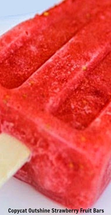 Homemade Strawberry Popsicles, Frozen Popsicle Recipes, Fruit Snacks For Kids, Strawberry Popsicles Recipe, Fruit Bars Recipe, Frozen Fruit Snacks, Homemade Fruit Popsicles, Healthy Eating Lunch, Frozen Fruit Bars