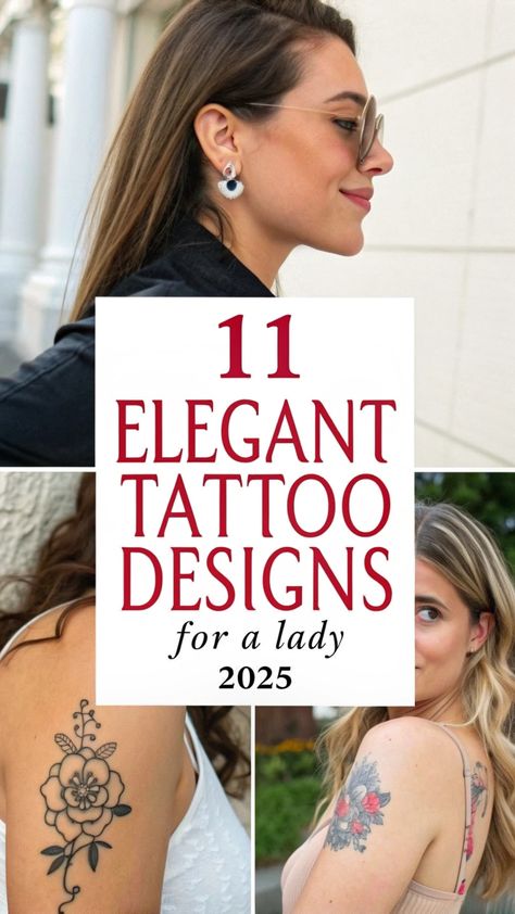 Discover the most stunning tattoo designs for women in 2025. From delicate florals to bold statements, find your perfect ink. #TattooDesignsForWomen #ElegantTattoos #LadyTattoos2025 Linework Tattoos For Women, Lady Tattoos For Women, Elegant Tattoos For Women Classy, Classy Tattoos For Women Over 40, Tattoo For Sisters, Attractive Tattoos For Women, Elegant Tattoos For Women, Older Women With Tattoos, Plus Size Tattoos