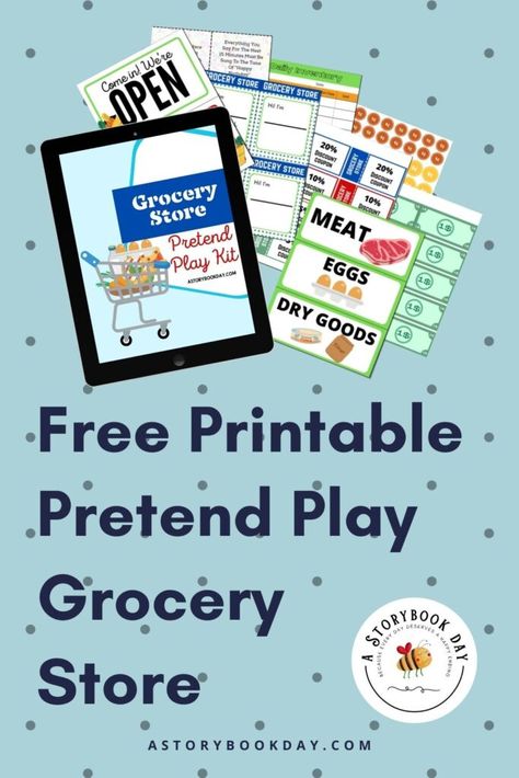 Grocery Store Labels Free Printable, Pretend Play Grocery Store Printables, Grocery Store Pretend Play Free Printables, Farmers Market Dramatic Play Preschool Free Printables, Grocery Store Dramatic Play Printables Free, Preschool Grocery Store Dramatic Play, Diy Kids Grocery Store Play Market, Grocery Store Dramatic Play Printables, Grocery Store Printables