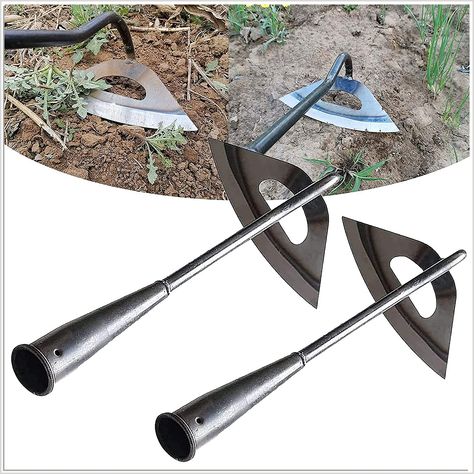 2Pcs Gardening Hand Tools Hoe, Durable All-Steel Hardened Hollow Hoe, Sharp Garden Edger Weeder,Hoe Garden Tool Hand Shovel Weed Puller Accessories for Backyard Weeding, Loosening, Farm Planting Garden Weeding Tools, Garden Edger, Weeder Tool, Agricultural Tools, Lawn Tools, Video Garden, Weeding Tools, Garden Tool, Garden Hand Tools