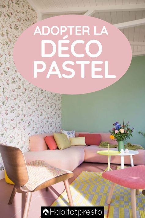 Déco pastel : 5 idées tendances et douces à adopter #decococooning #couleurdoucesalon #couleurdoucechambre #decopastel #decopastelsalon #decopastelchambre #decopastelmaison #pastelinterior #peinturepastel #peinturepastelmur #decorationpastel #tendancepastel #interieurpastel #peindremeublepastel #meublepastel #meublepastelvintage #chambrepastel #chambrepastelcocooning #canapepastel #sejourcouleurpastel #ideedecopastel Deco Pastel, New Homes, Kids Rugs, Pastel, Home Decor, Home Décor