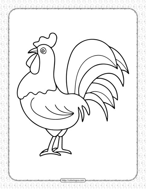 Chicken Clipart Black And White, Chicken Outline, Carrot Drawing, Chicken Coloring Pages, Cartoon Rooster, Bordados Tambour, Chicken Coloring, Chicken Drawing, Zestaw Ikon