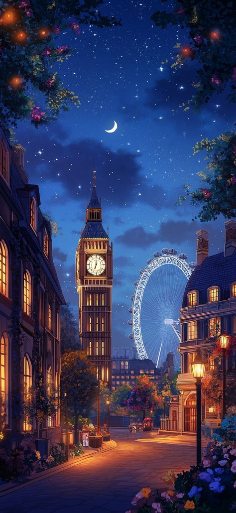 Disney Nature Wallpaper, Animated City Background, Old Timey Wallpapers, London Phone Wallpaper, London Skyline Aesthetic, British Aesthetic Wallpaper, London Aesthetic Wallpaper Iphone, What Are The Different Aesthetics, Hd Wallpaper Phone Iphone Backgrounds