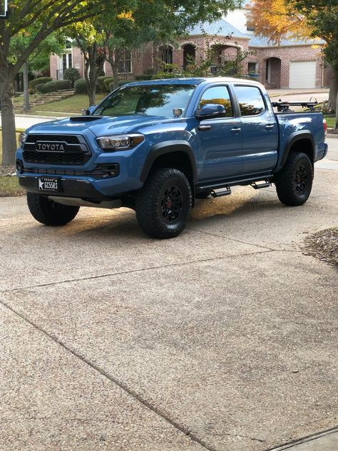 Toyota Trucks Tacoma, Blue Toyota Tacoma, Trd Pro Tacoma, Blue Tacoma, Toyota Tacoma Sport, Toyota Tacoma Lifted, Overland Tacoma, Tacoma Build, Tacoma Trd Pro