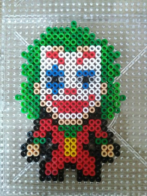 The Joker Perler Beads, Dc Perler Beads, Joker Perler Beads, Perler Beads Designs Pattern, Perler Beads Pattern, Hama Art, Melt Beads Patterns, Christmas Perler Beads, Hamma Beads Ideas