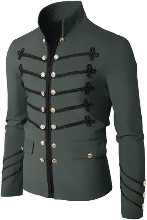 Amazon.com: Willisos Renaissance Steampunk Tailcoat Halloween Costumes for Men, Vampire Victorian Gothic Medieval Jacket Retro Frock Coat : Clothing, Shoes & Jewelry Medieval Jacket, Steampunk Tailcoat, Vampire Victorian, Halloween Costumes For Men, Vintage Uniform, Men Steampunk, High Neck Jacket, Velvet Suit Jacket, Tactical T Shirts