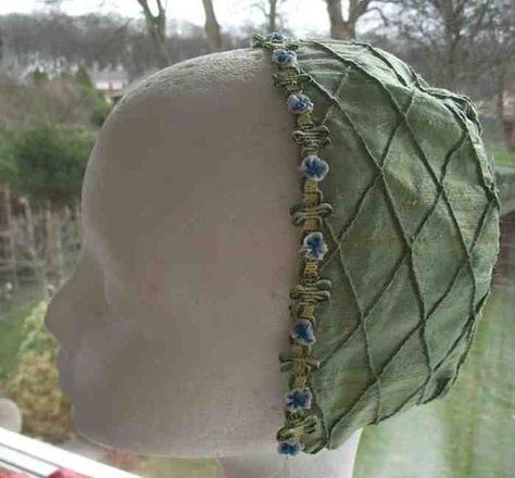 This is a very short post on how to make the quickest and simplest head coverings ,coifs,mob caps  and cauls,these are items that dont really change much in style over the centuries so are very use… Regency Costume, Tudor Costumes, Head Coverings, Medieval Dress, Medieval Clothing, Head Accessories, Caps For Women, Historical Fashion, Sewing Inspiration