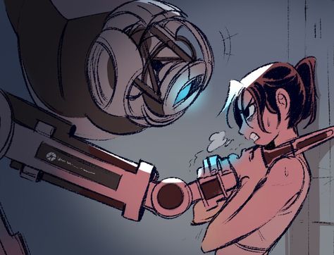 Portal Chell Fanart, Portal Chell X Wheatley, Chell Portal Fanart, Chell Portal, Portal Memes, Portal Wheatley, Portal Art, Aperture Science, Portal Game