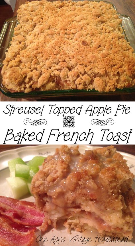 Recipe With Apple Cider, Apple Pie French Toast, Raspberry Coffee Cake, Baked French Toast Recipe, Recipe With Apple, Breakfast Casserole French Toast, Apple French Toast, Raspberry Coffee, Apple Pie Filling Recipes