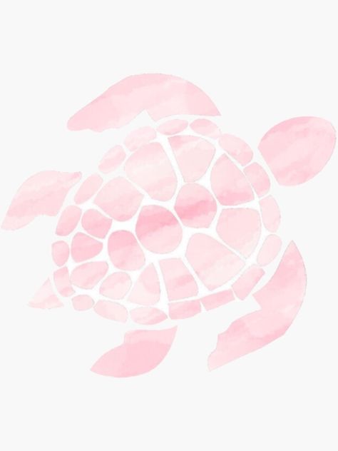 "Watercolor Turtle" Sticker by MaddieMJF | Redbubble Stuff To Print, Cute Summer Wallpaper Iphone, Cute Summer Wallpaper, Pink Sea Turtle, When Ur Bored, U Can Do It, Watercolor Turtle, Summer Wallpaper Iphone, Turtle Sticker